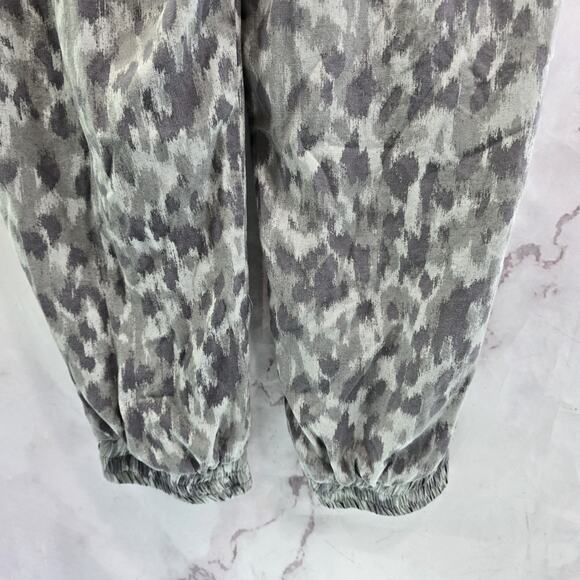 Anthropologie Pants Womens Medium Gray High Jogger Tencel Leopard Cloth Stone - Picture 8 of 11